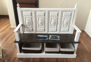 Custom painted furniture dresser bench