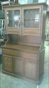 Custom painted furniture brown cabinet unpainted