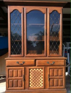 Custom painted furniture brown cabinet unpainted