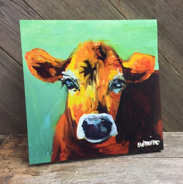 Colorful Cow Canvas Waco Texas