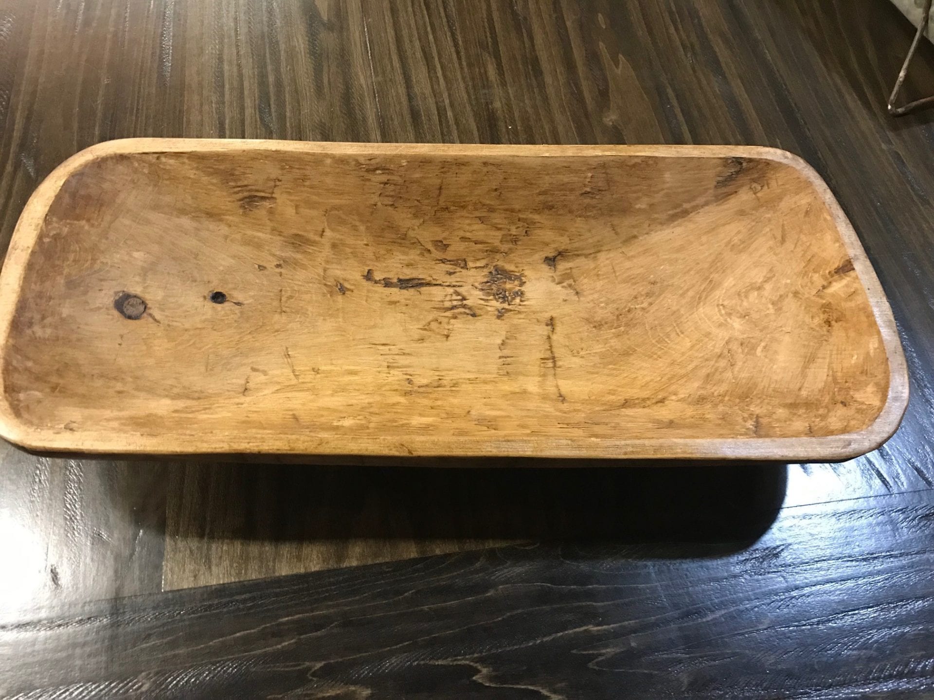 Wooden Carved Dough Bowl